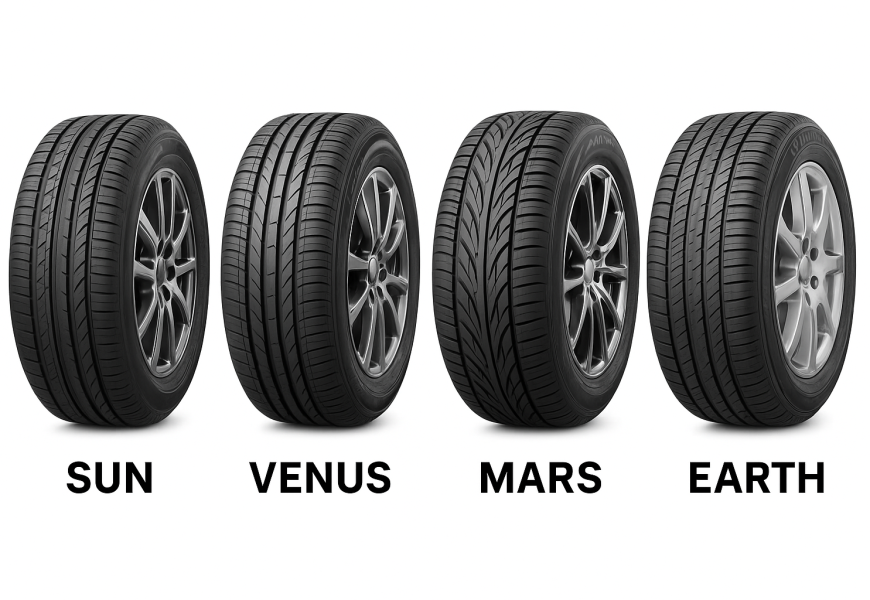 راهنمای کامل انواع گل تایر یزد | بررسی مزایا و معایب مدل‌های Sun، Mars، Venus و …